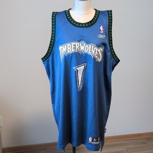 XL Reebok Blue McCants Timberwolves Jersey